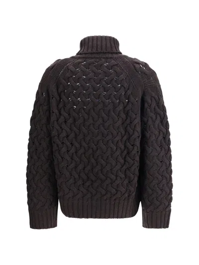 P.a.r.o.s.h P. A.r. O.s. H. Knitted Wool Sweater In Brown
