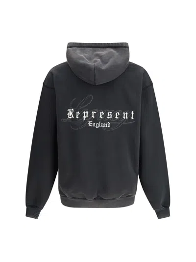 Represent Legacy Overprint Hoodie In Black