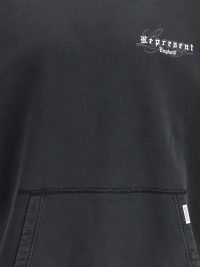 Represent Legacy Overprint Hoodie In Black