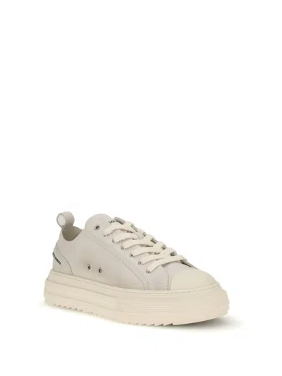 Dsquared2 Round-toe Low-top Sneakers In Neutral