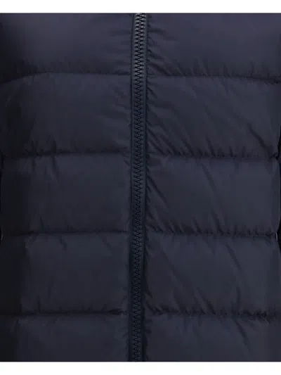 Herno Hooded Quilted Nylon Jacket In Blue