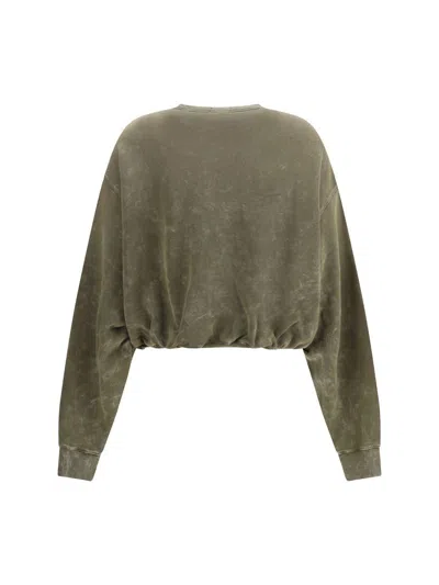 R13 New York Balloon Crewneck In Green