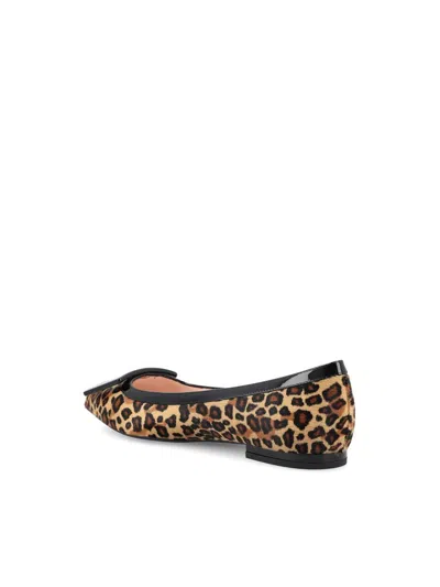 Roger Vivier Gommettine Ballerina Leopard Print Pony Skin In Animal Print