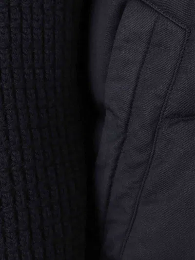 Stone Island Quilted Hooded Jacket In Blue