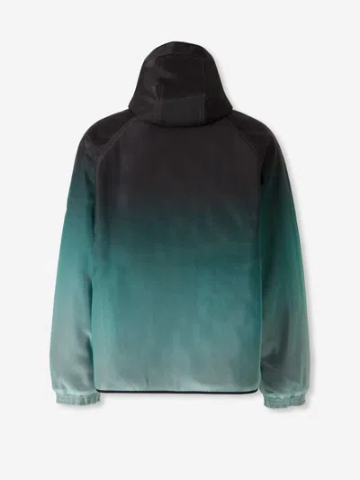Casablanca Gradient Hooded Jacket With Distinctive Patch In Blue