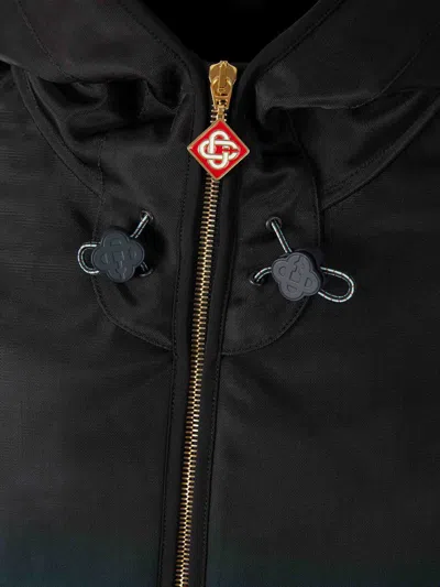 Casablanca Gradient Hooded Jacket With Distinctive Patch In Blue