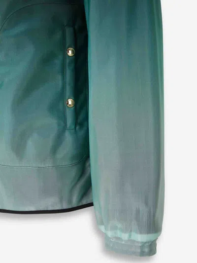 Casablanca Gradient Hooded Jacket With Distinctive Patch In Blue