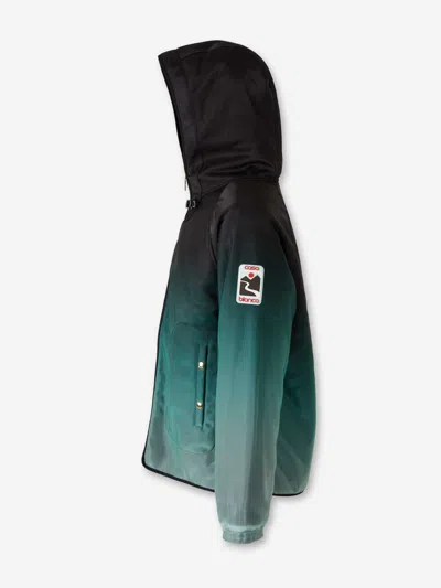 Casablanca Gradient Hooded Jacket With Distinctive Patch In Blue
