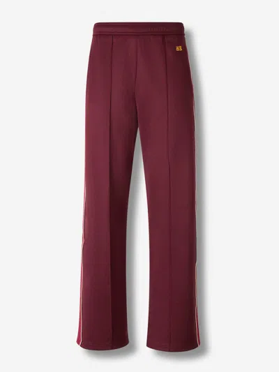 Wales Bonner Essence Jersey Track Pants In Burgundy
