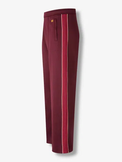 Wales Bonner Essence Jersey Track Pants In Burgundy