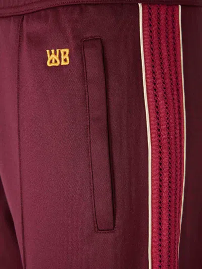 Wales Bonner Essence Jersey Track Pants In Burgundy