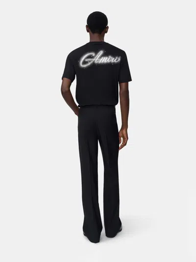 Amiri Crystal Script T-shirt In Black