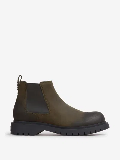 Givenchy Formal Casual Lugged Leather Chelsea Boot In Green