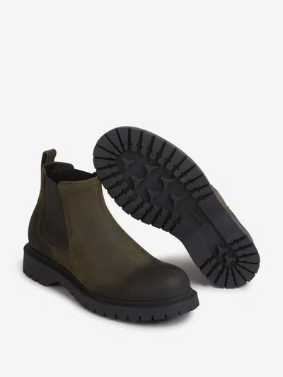 Givenchy Formal Casual Lugged Leather Chelsea Boot In Green