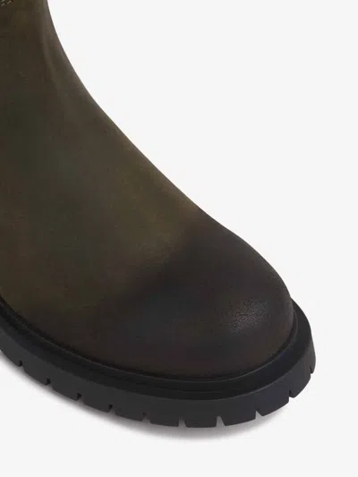 Givenchy Formal Casual Lugged Leather Chelsea Boot In Green