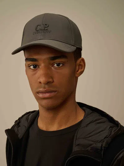 C.p. Company C.p.company Cap Embroidered With Logo In Brown