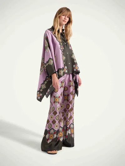 La Doublej Silk Foulard Shirt In Multi