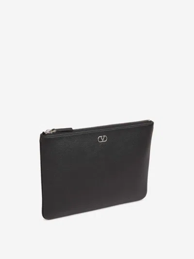 Valentino Garavani Leather Hand Bag In Black