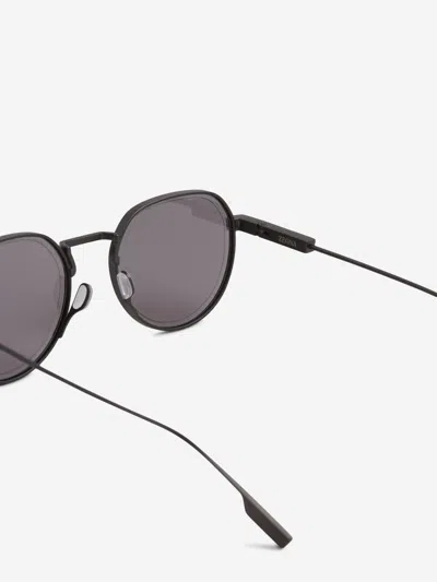 Zegna 52mm Round Polarized Sunglasses In Brown