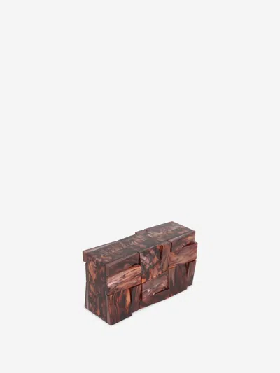 Cult Gaia Rectangular Clutch Bag In Brown
