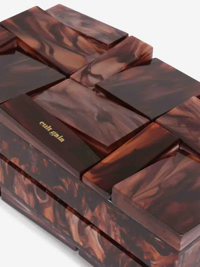 Cult Gaia Rectangular Clutch Bag In Brown