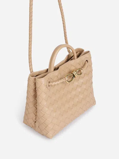 Bottega Veneta Womens Andiamo Small Leather Top-handle Bag Sea Salt-m B-sea Sa In Neutral