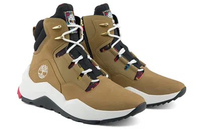 Timberland Madbury Side Zip Wide Fit Sneaker Boots 'tan Nubuck' In Multi