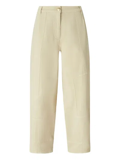 Pinko Soft-touch Cotton Balloon Trousers In Neutral