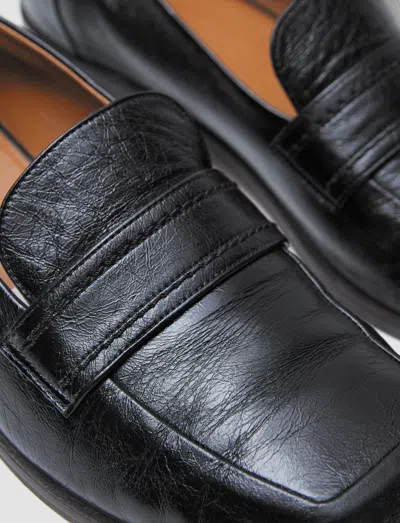 Joseph Leather Penny Loafers In Black