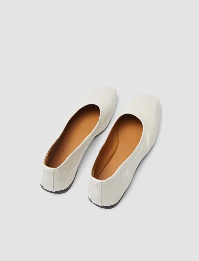 Joseph Patent Leather Ballerinas In White
