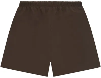 Essentials Fear Of God  Fw24 Bonded Nylon Soccer Shorts 'brown'