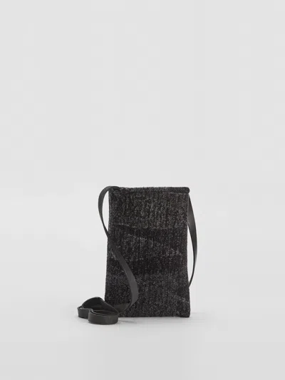 Eileen Fisher Waste No More Felted Phone Pouch In Gray