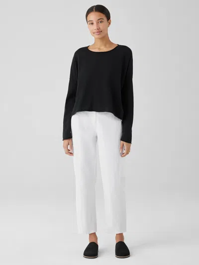 Eileen Fisher Cotton Hemp Stretch Lantern Pant In White