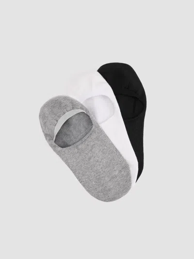 Eileen Fisher Cotton Low-profile Sock 3-pack In Gray