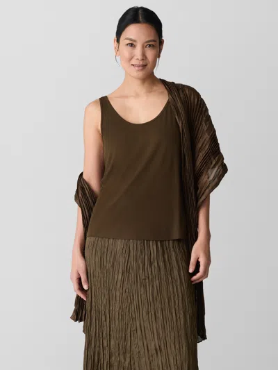 Eileen Fisher Whisper Transitional Silk Scarf In Green