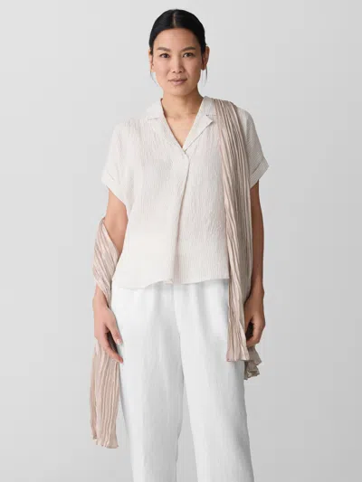 Eileen Fisher Whisper Transitional Silk Scarf In Neutral