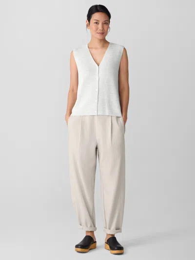 Eileen Fisher Merino Vest In Regenerative Wool In White
