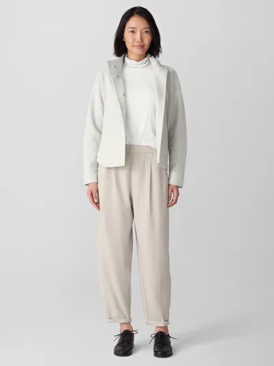 Eileen Fisher Felted Wool Jersey Lantern Pant In Regenerative Wool In White
