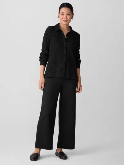 Eileen Fisher Women's Classic Collar Shirt In Black