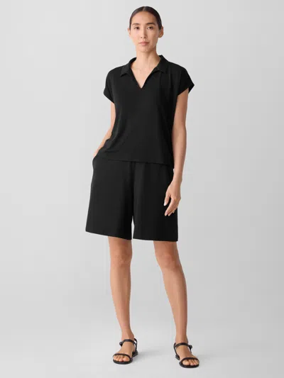 Eileen Fisher Fine Jersey Shorts In Black