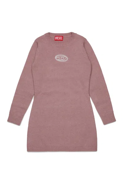 Diesel Knitted Dress In Brown