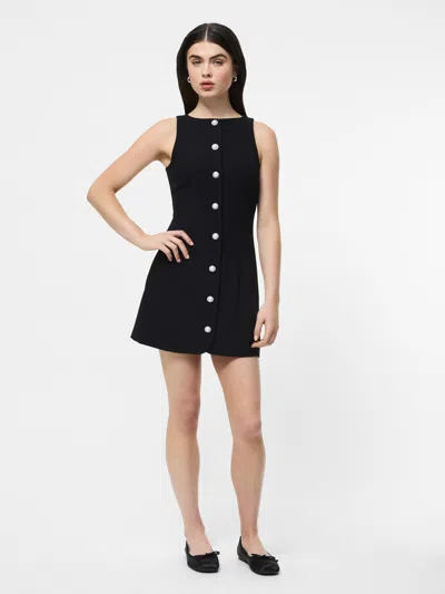 French Connection Women's Azra Twill Button Down Mini Dress In Black