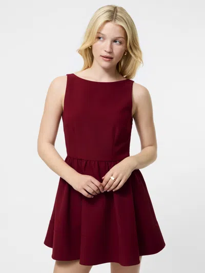 French Connection Azra Sleeveless Twill Minidress In Red