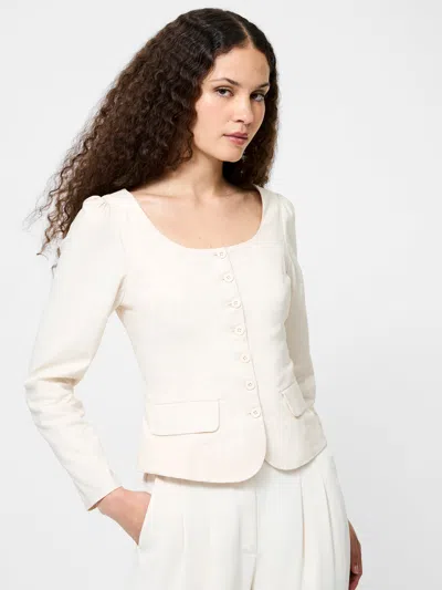 French Connection Inga 2-pocket Button-up Shirt In White