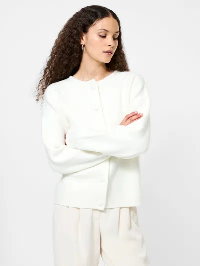 French Connection Riddley Drop Shoulder Cardigan In White