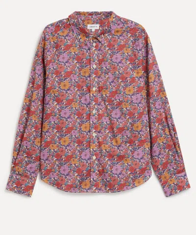 Liberty Women's Meadow Song Tana Lawn Cotton Fitted Shirt In Gold