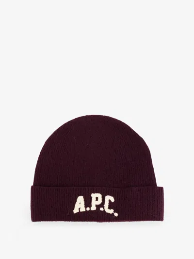 Apc A.p.c. Women Axel Virgin Wool Hat In Burgundy