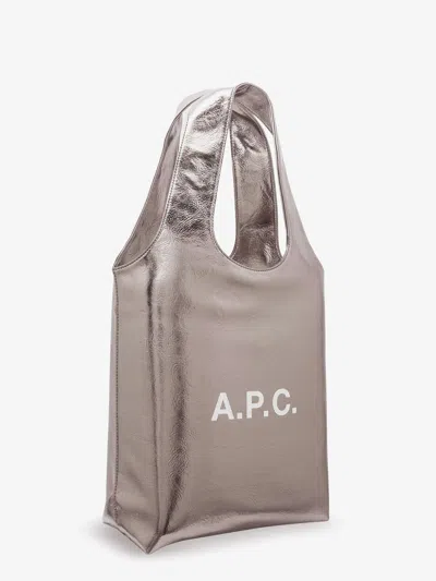 Apc A.p.c. Women Shoulder Bag With Maxi Logo Print In Multi