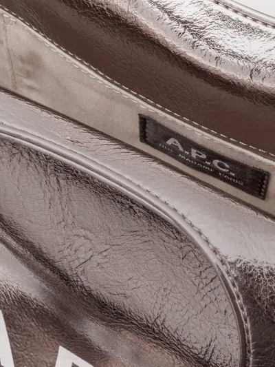Apc A.p.c. Women Shoulder Bag With Maxi Logo Print In Multi