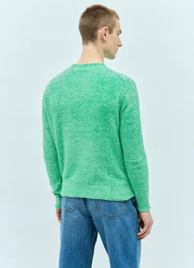 Acne Studios Men Textured Knit Sweater In Green